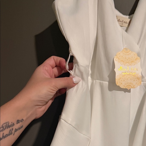 Altar'd State Ivory Ruffled Cami Dress - Picture 3 of 3